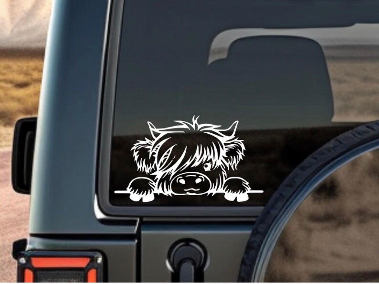 Peeping Cow Vinyl Decal