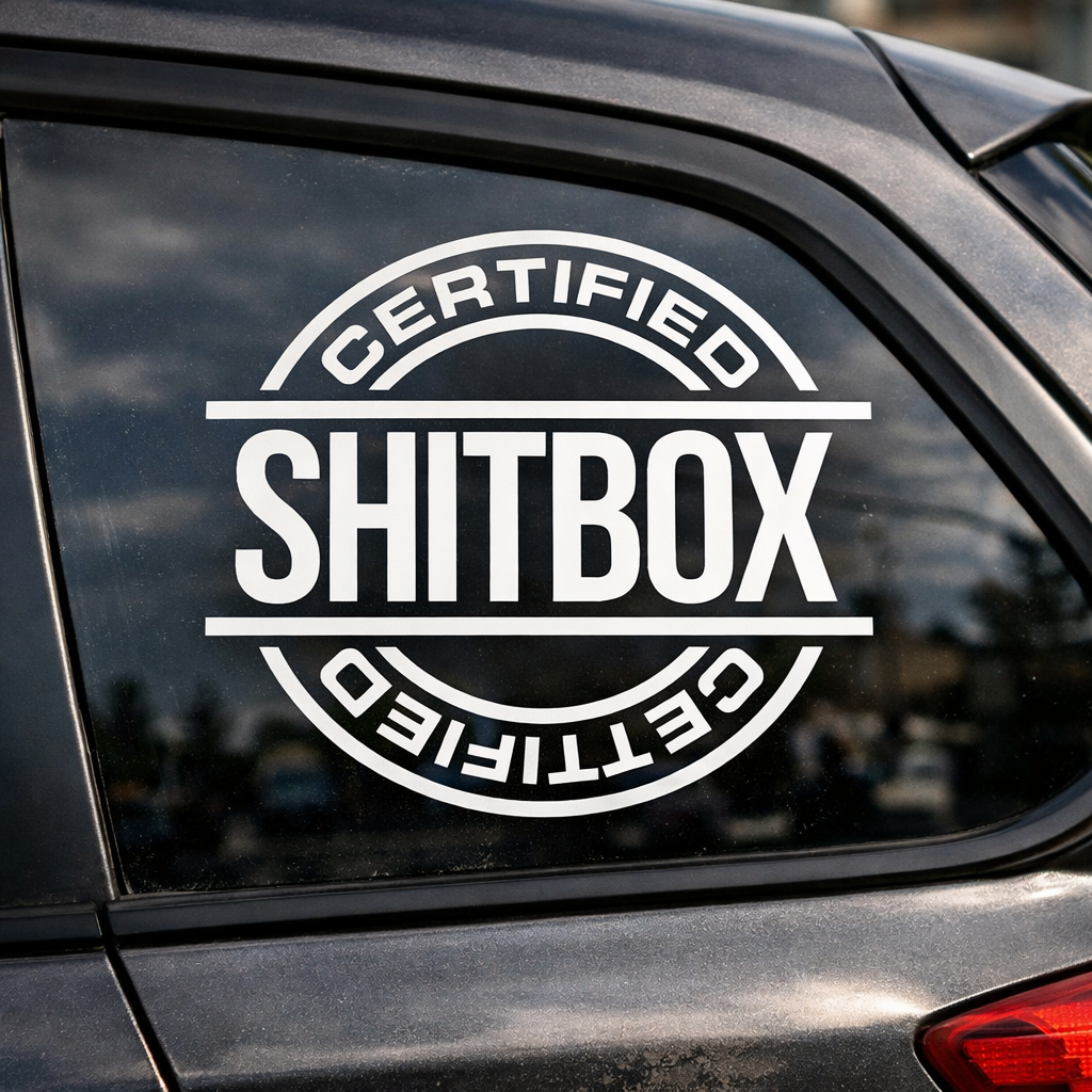Certified Shit-Box Vinyl Decal
