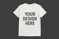 Custom White Front and Back Design T-Shirt