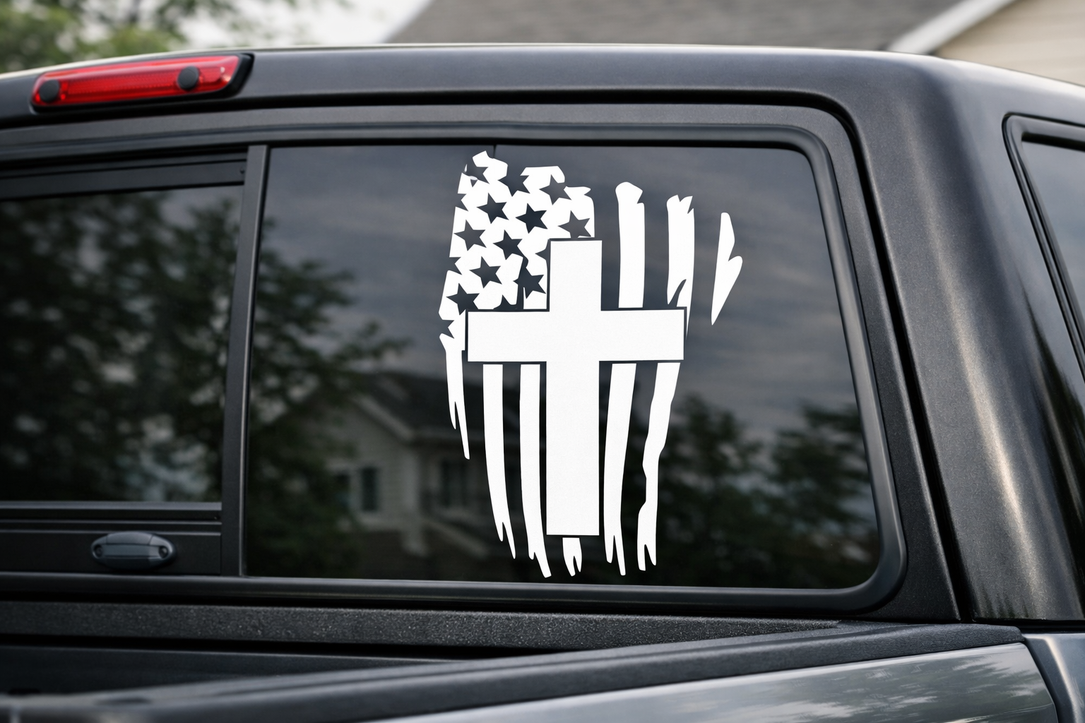 Flag/Cross Vinyl Decal