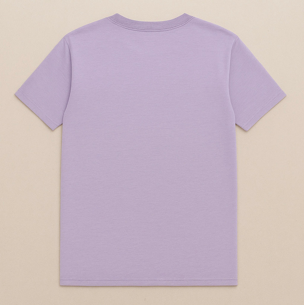 Custom Light Purple Front Design Only T-Shirt