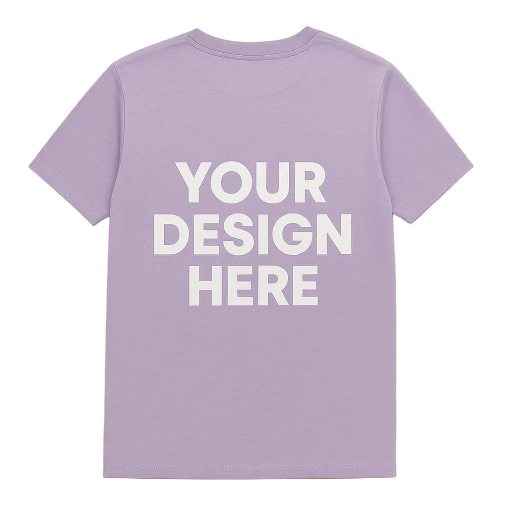 Custom Light Purple Front and Back Design T-Shirt