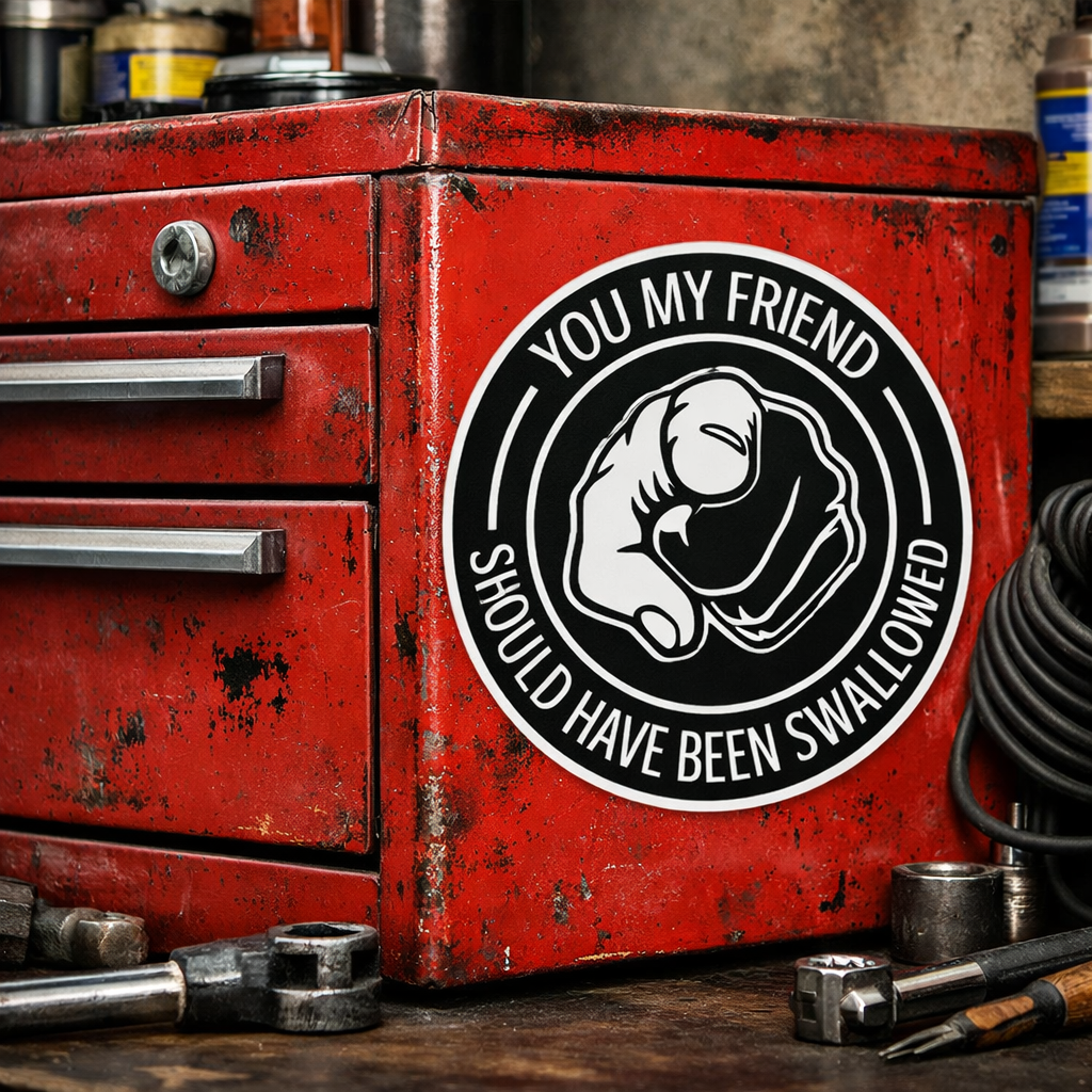 You My Friend Shoulf Have Been Swallowed Vinyl Decal