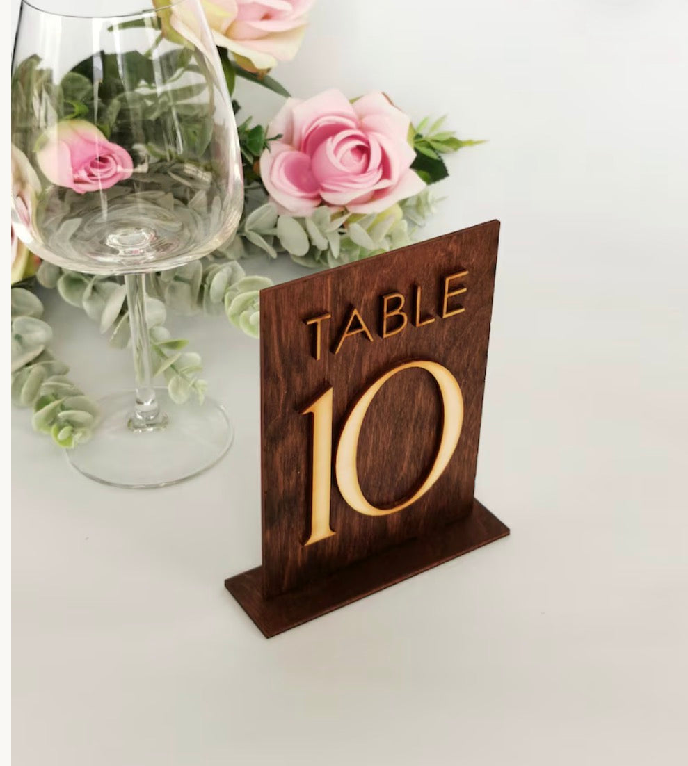Wedding Decor Table Numbers and a Find Your Seat Board