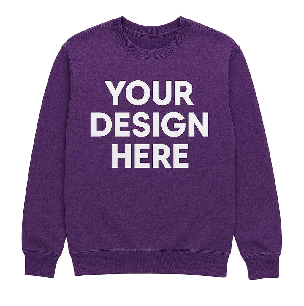 Custom Dark Purple Front Design Only Pullover Hoodie