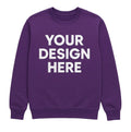 Custom Dark Purple Front Design Only Pullover Hoodie