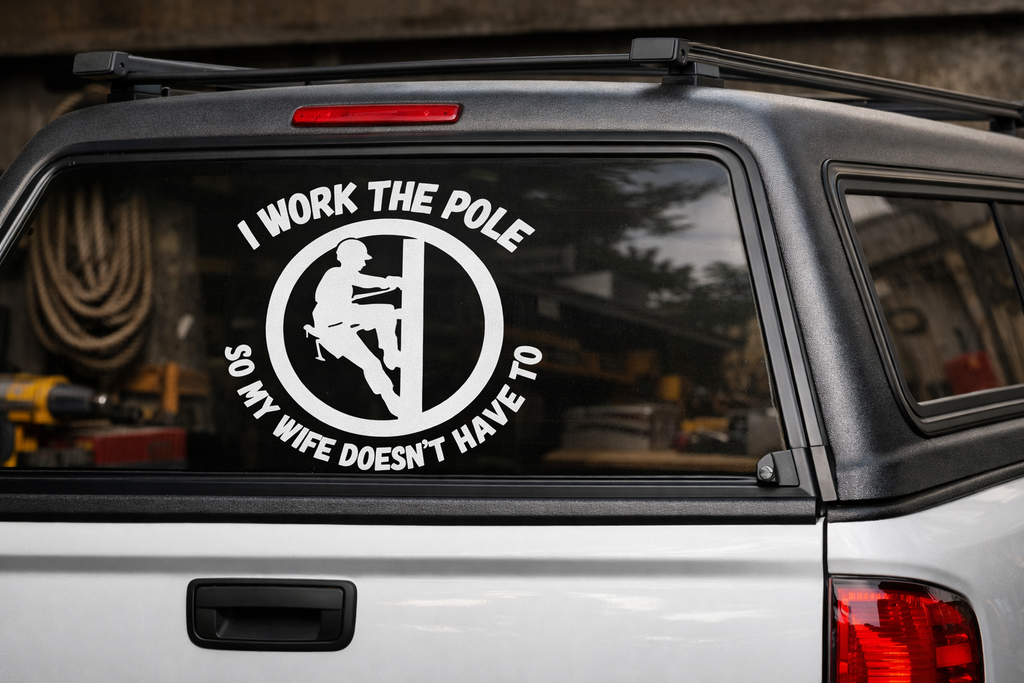 I Work The Pool So My Wife Doesn’t Have To Vinyl Decal