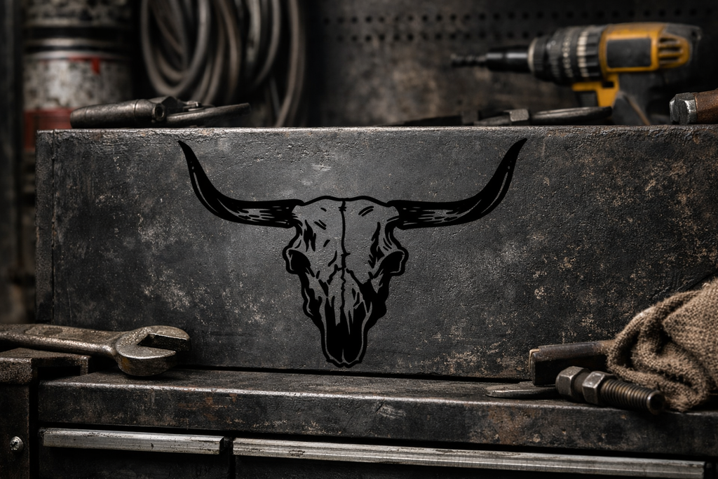 Bull Head Vinyl Decal