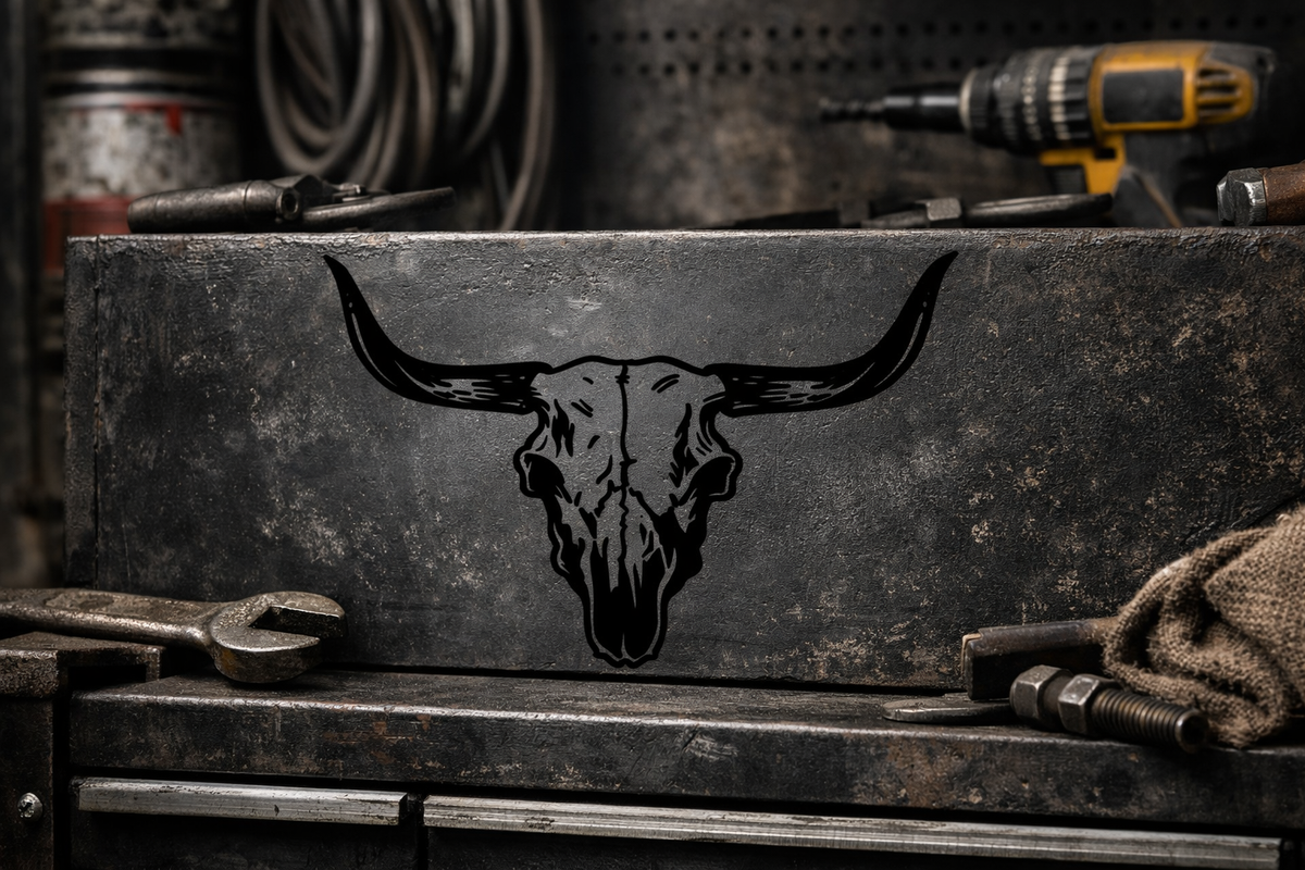 Bull Head Vinyl Decal