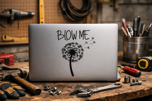 Blow Me Vinyl Decal