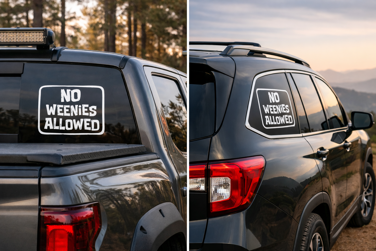 No Weenies Allowed Vinyl Decal