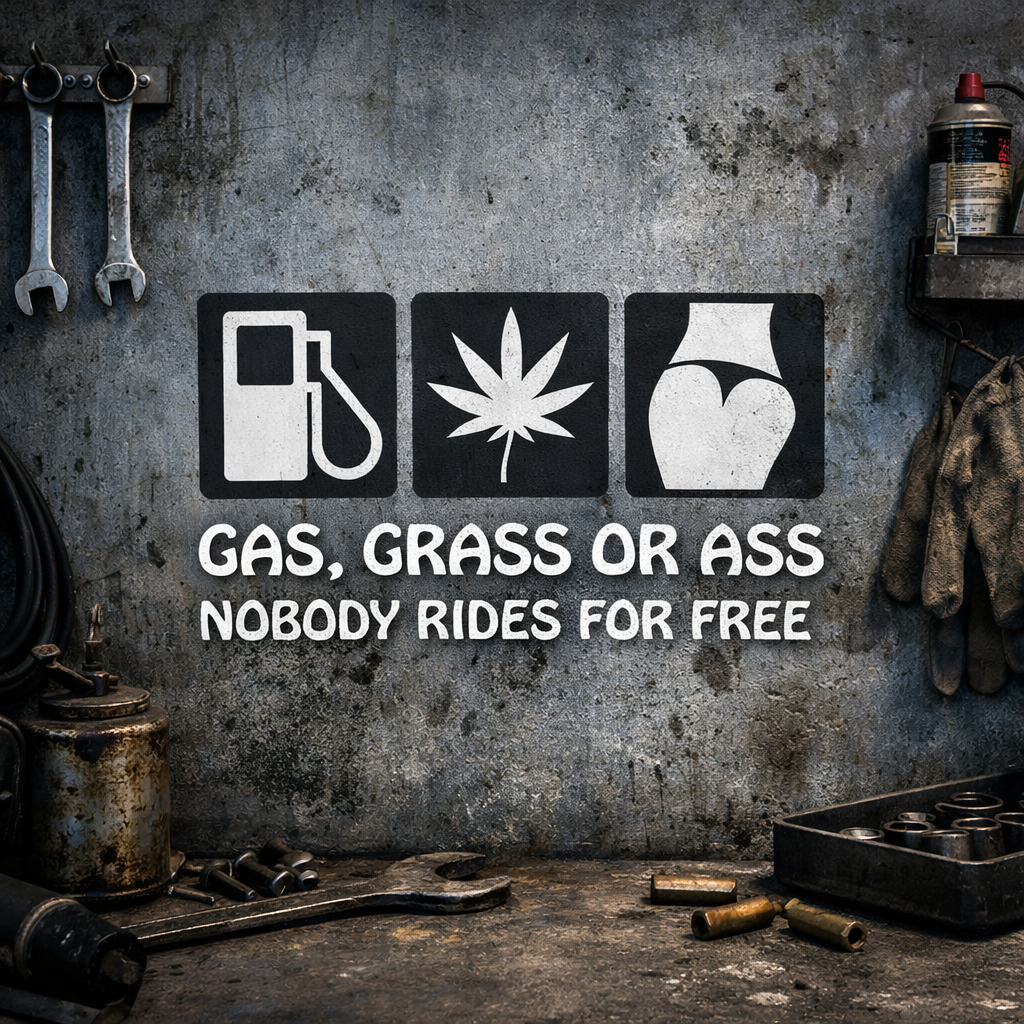 Gas, Grass, or Ass Vinyl Decal