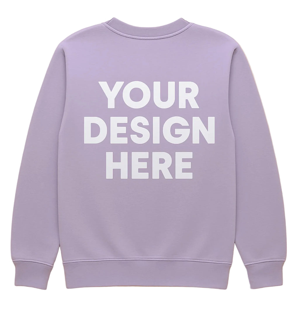 Custom Light Purple Front and Back Pullover Hoodie