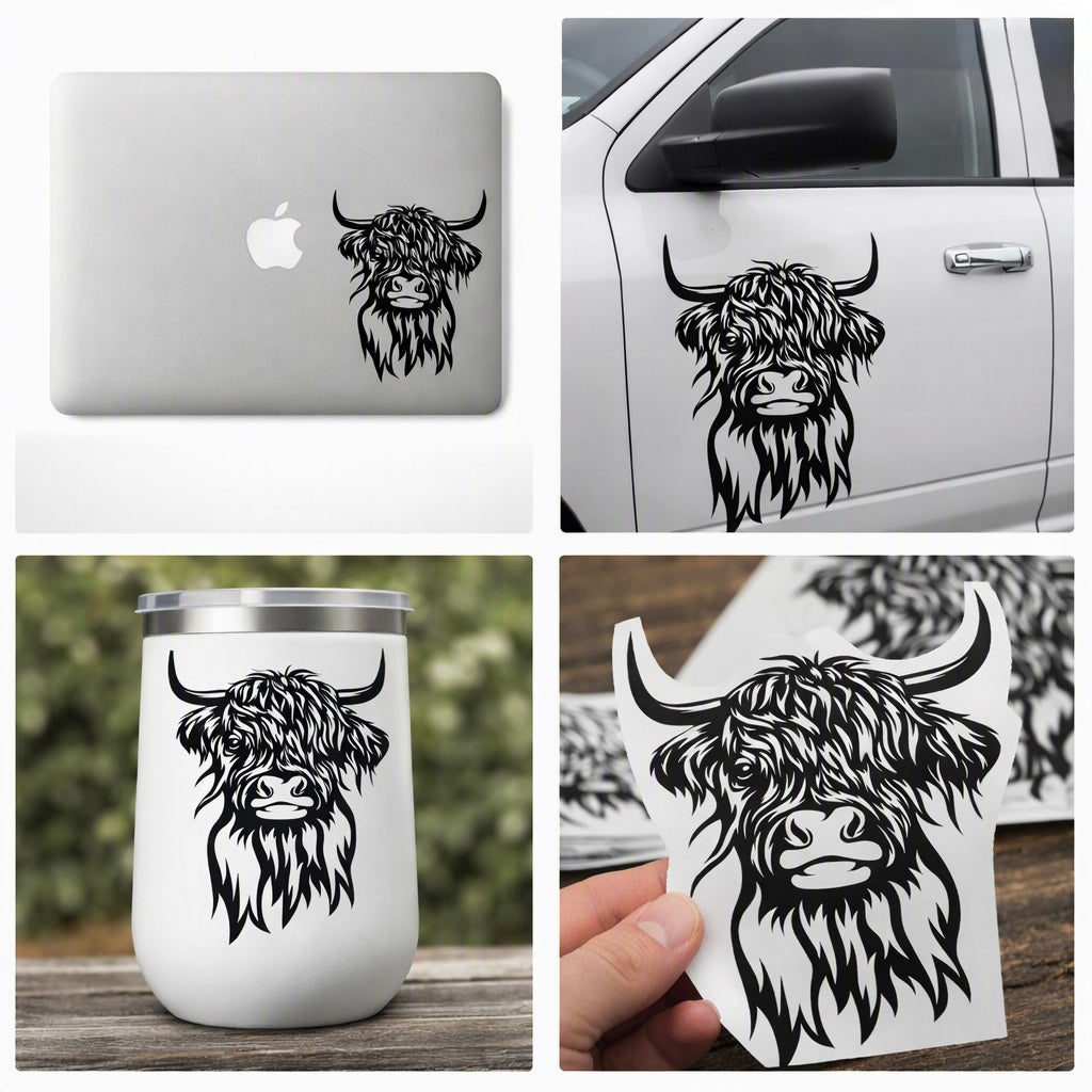 Highland Cow Vinyl Decal