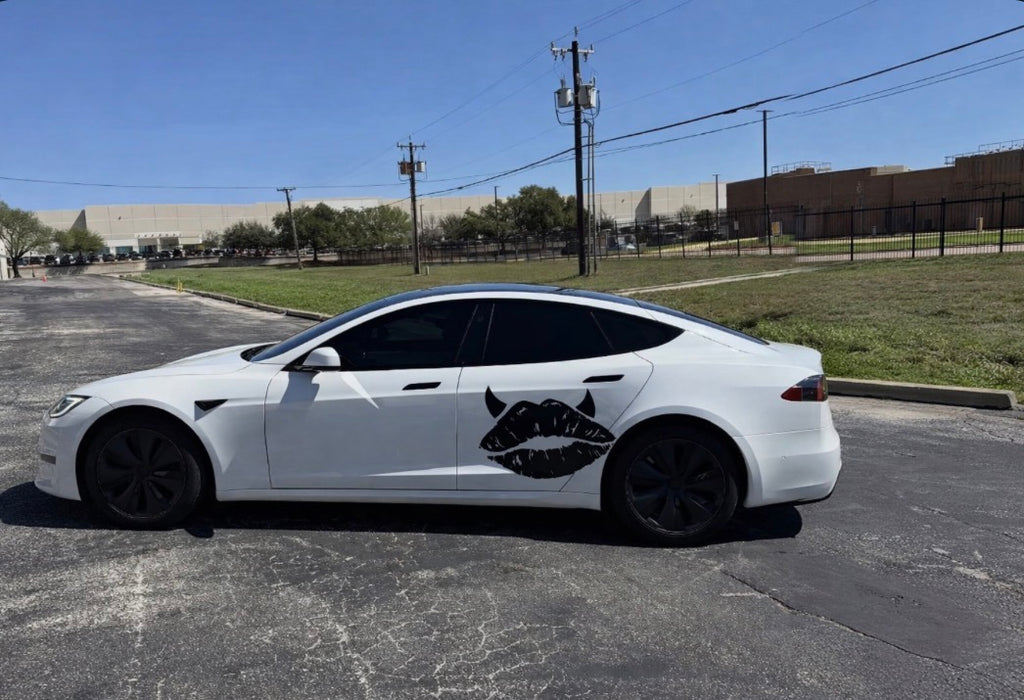 Devil Lips Vinyl Decal