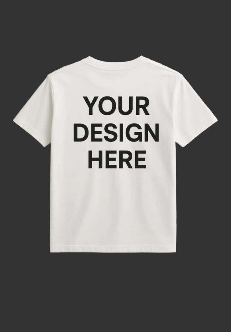 Custom White Front and Back Design T-Shirt