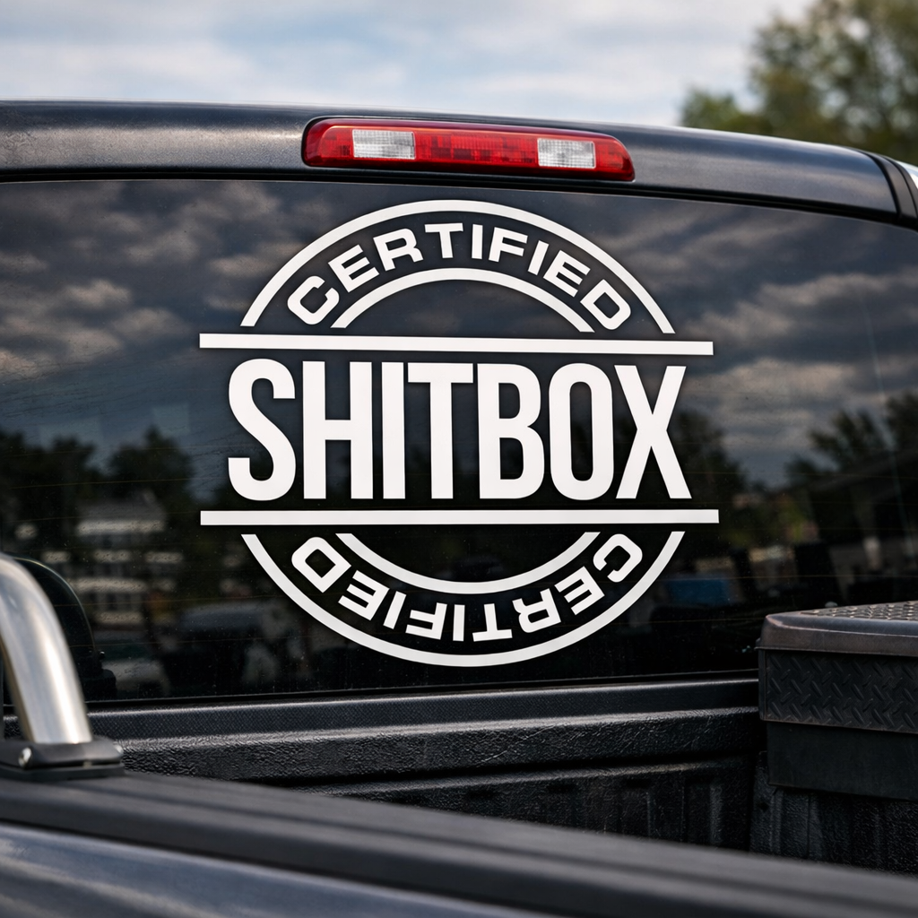 Certified Shit-Box Vinyl Decal