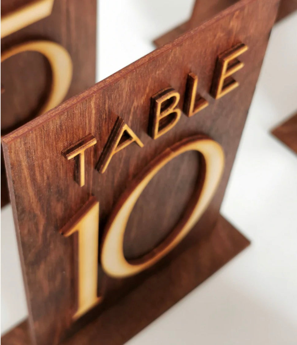Wedding Decor Table Numbers and a Find Your Seat Board