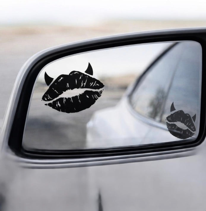 Devil Lips Vinyl Decal