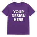 Custom Dark Purple Front and Back Design T-Shirt