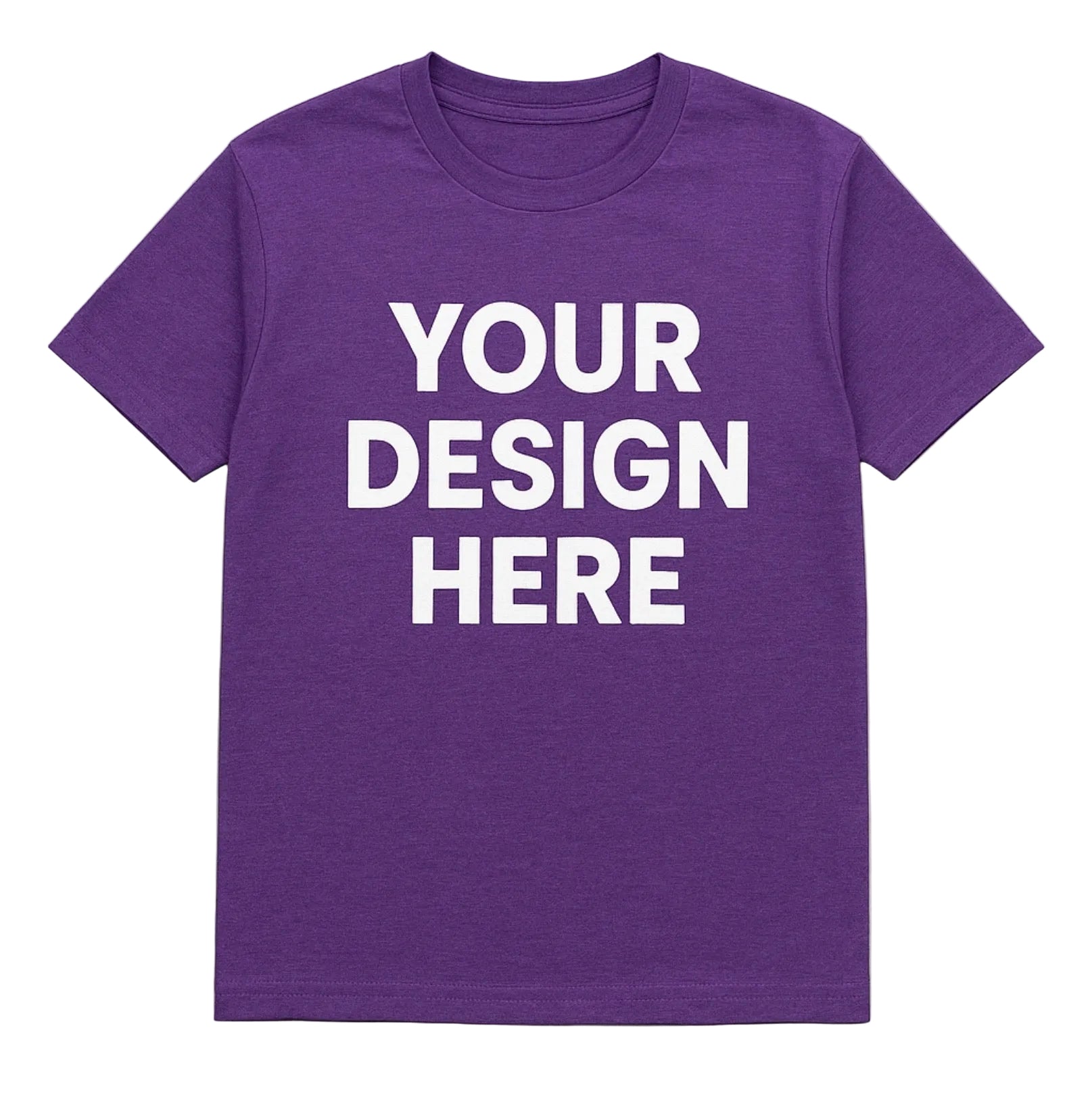 Custom Dark Purple Front and Back Design T-Shirt