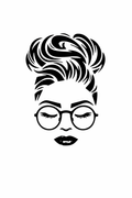Girl In Glasses Vinyl Decal