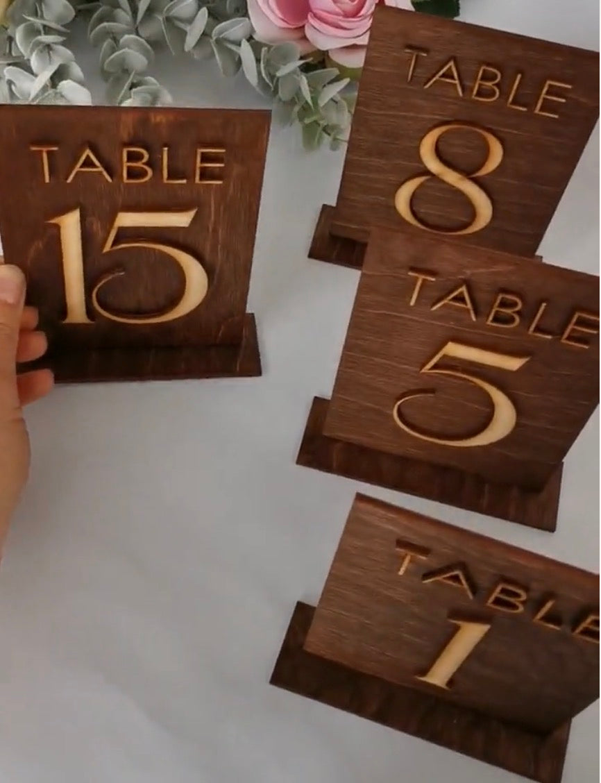 Wedding Decor Table Numbers and a Find Your Seat Board