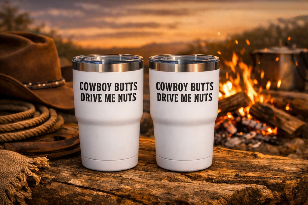 Cowboy Butts Drive Me Nuts Vinyl Decal