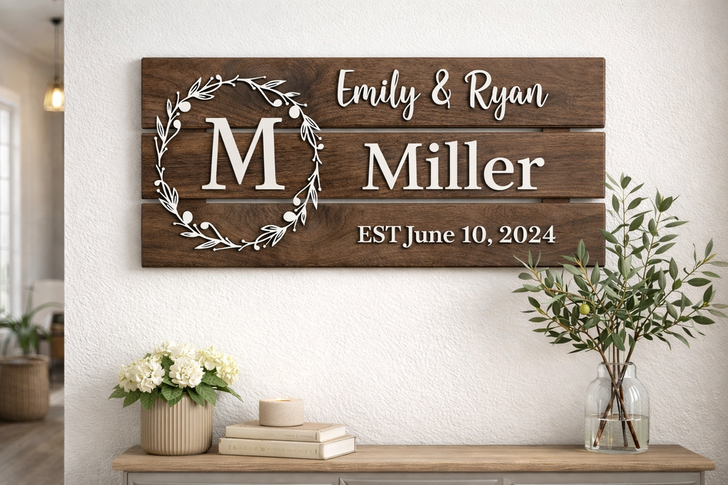 Rustic Custom Wooden Family Sign