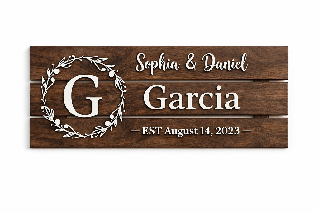 Rustic Custom Wooden Family Sign