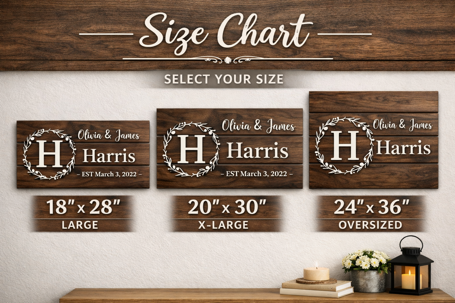 Rustic Custom Wooden Family Sign