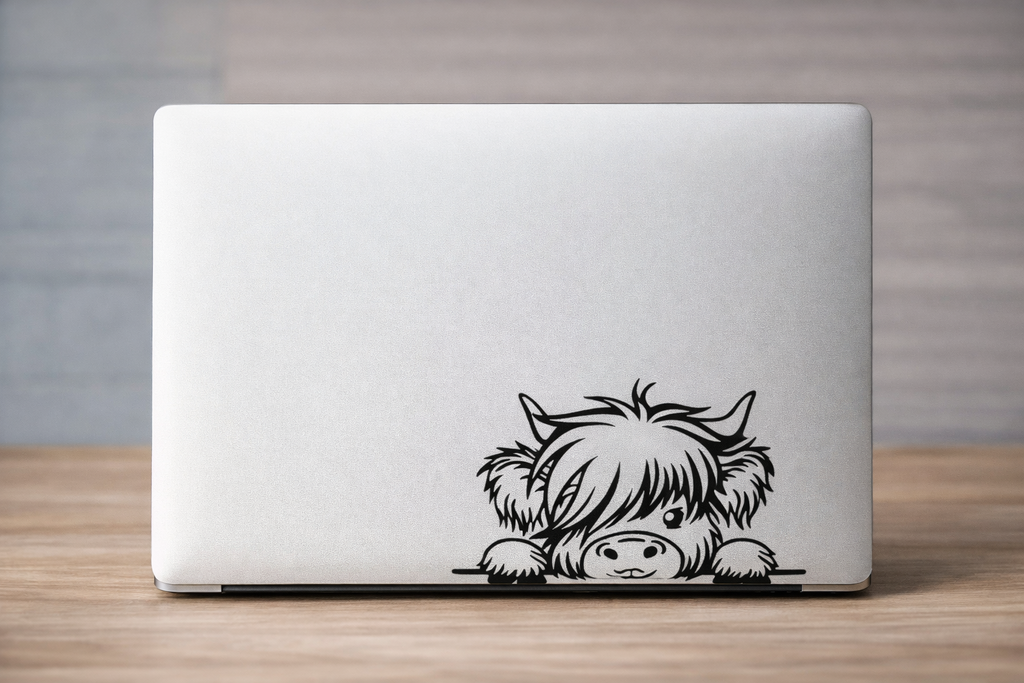 Peeping Cow Vinyl Decal