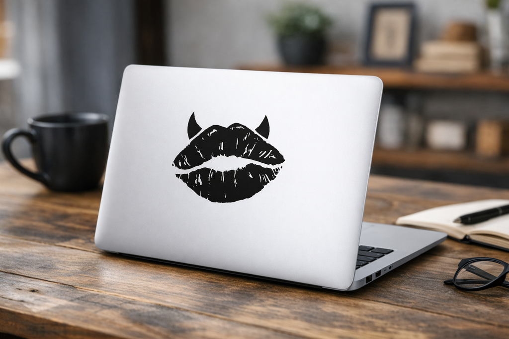 Devil Lips Vinyl Decal