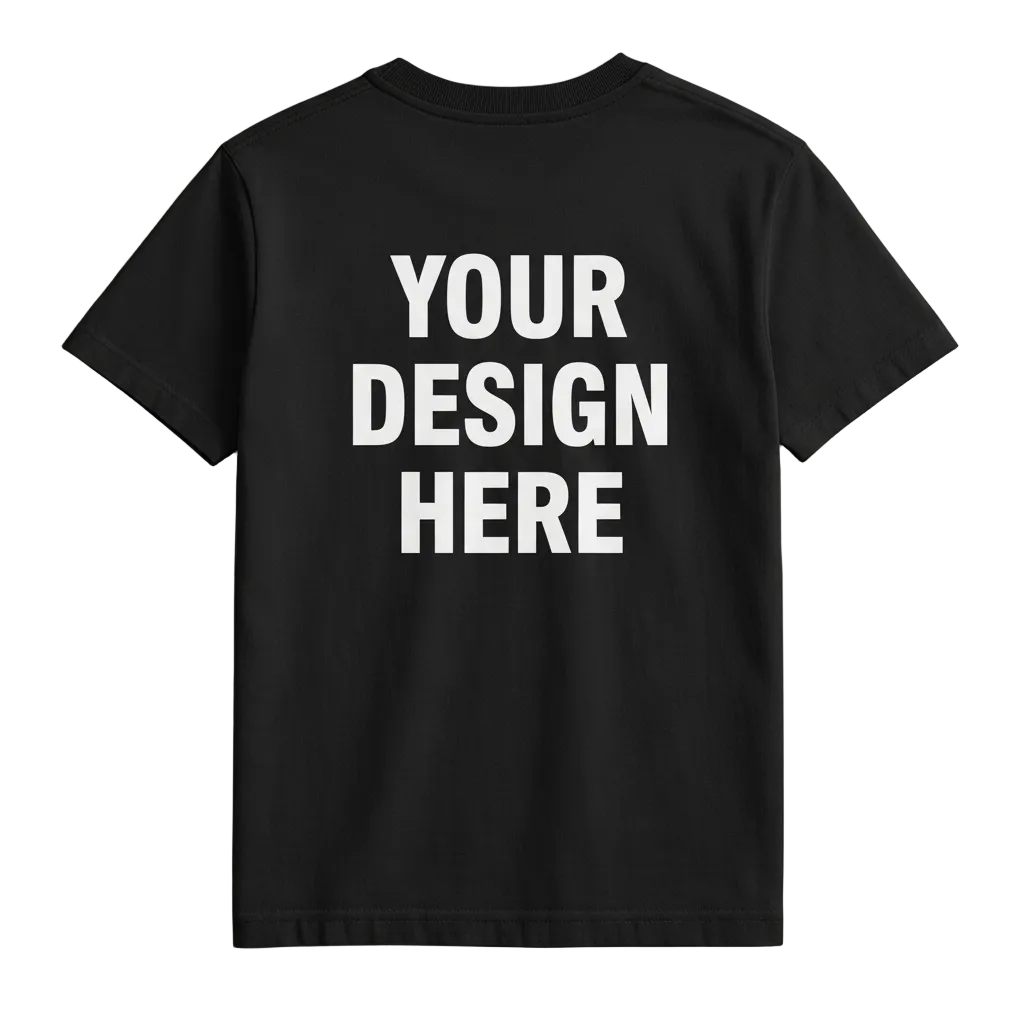 Black T-Shirt Back - Your Design Here