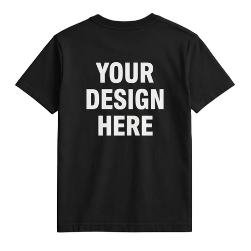 Black T-Shirt Back - Your Design Here