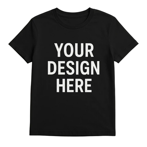 Black T-Shirt Front - White Text