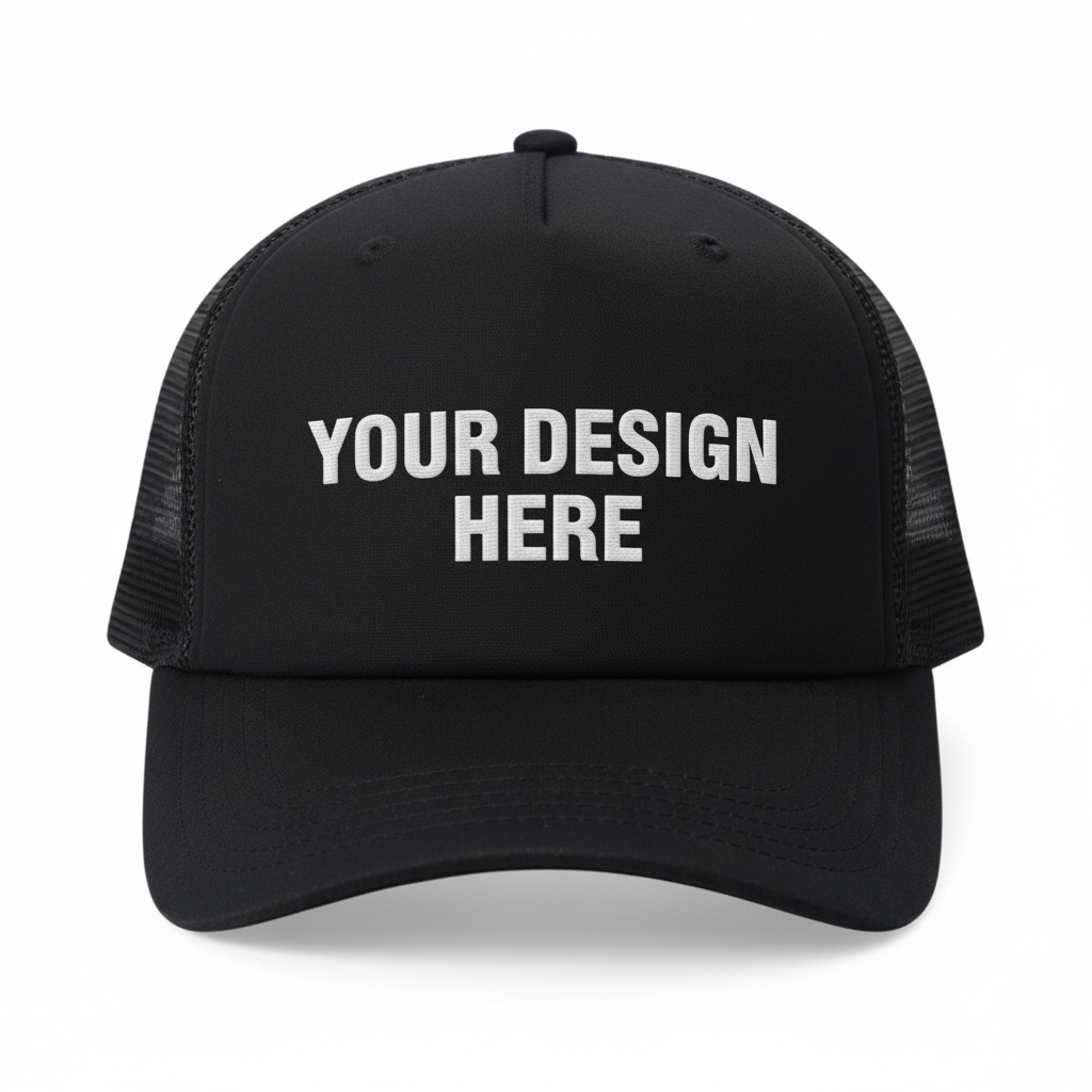 Black Trucker Hat - Your Design Here