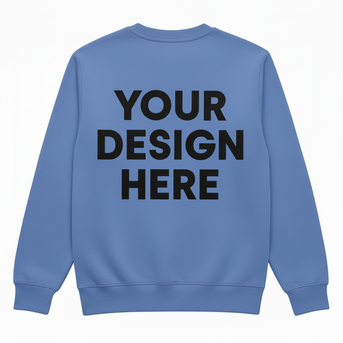 Blue sweatshirt with text v1