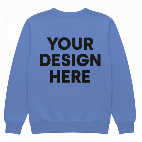 Blue sweatshirt with text v2