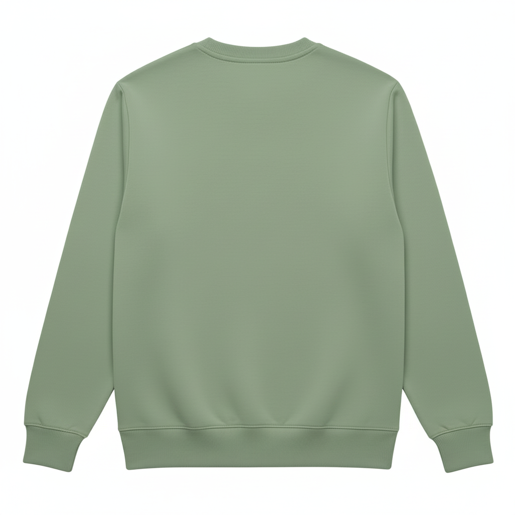 Green Sweatshirt Back Plain