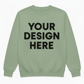Green Sweatshirt Front with Design