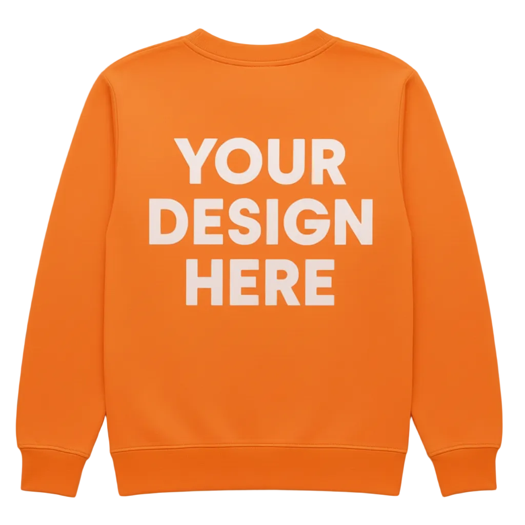 Orange Hoodie Back - Your Design Here
