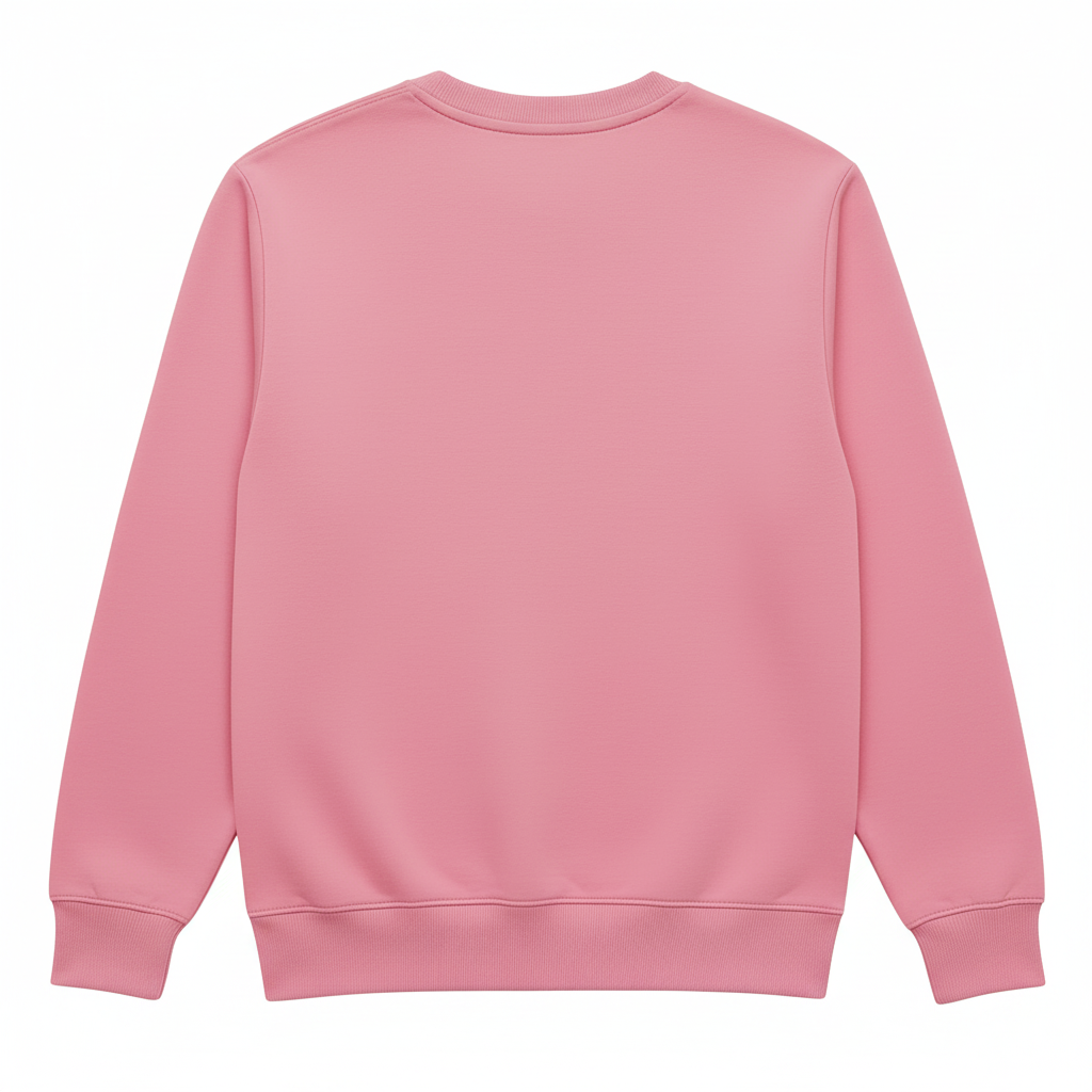 Pink Sweatshirt Plain Back