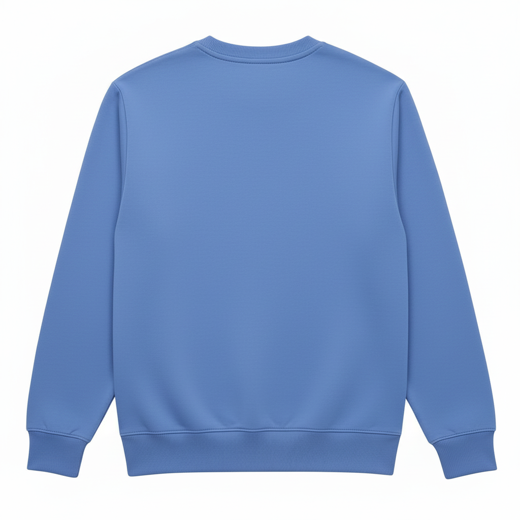 Plain blue sweatshirt