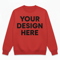 Red Sweatshirt Front with Design
