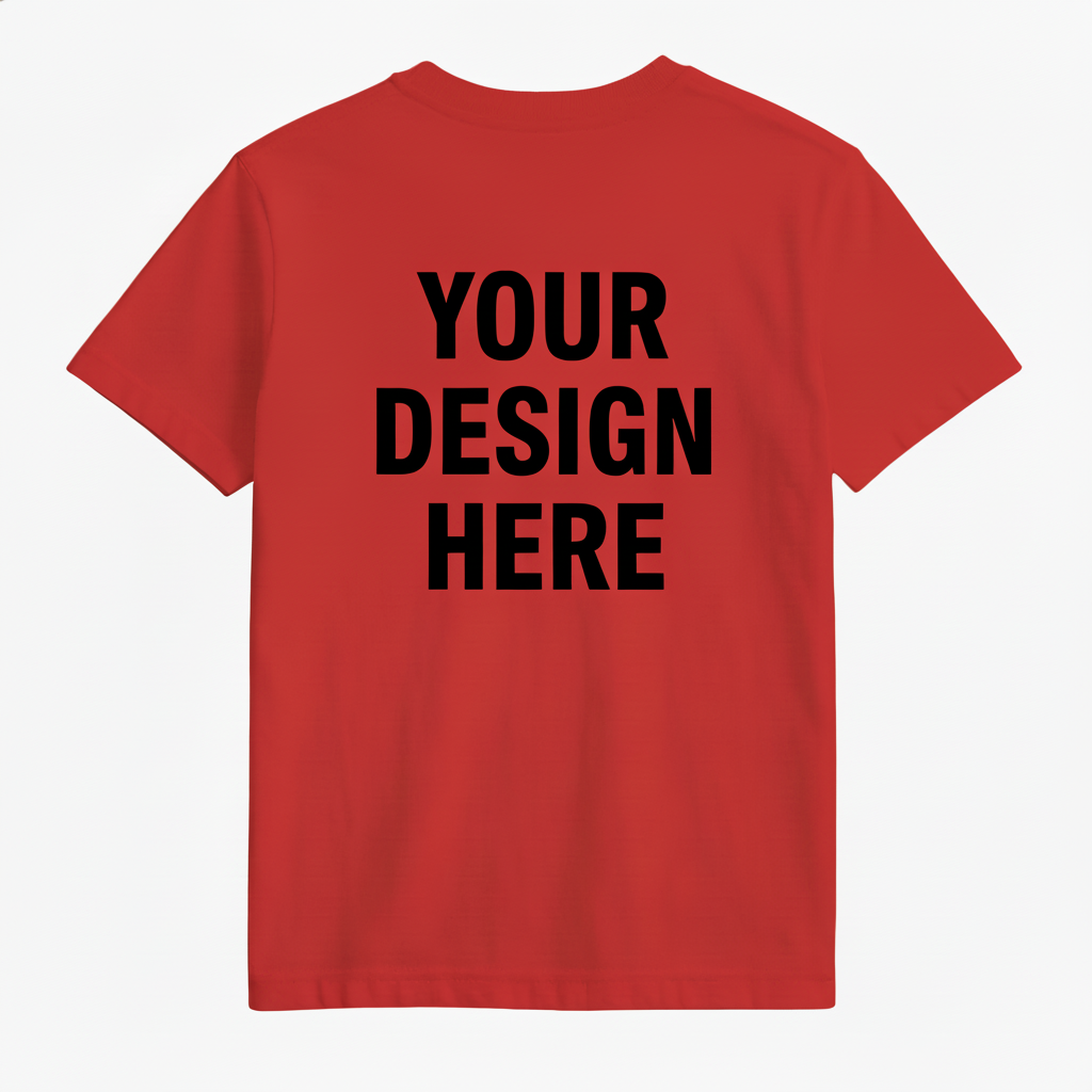 Red T-Shirt Front with Design