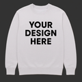 White Sweatshirt Front - Black Text