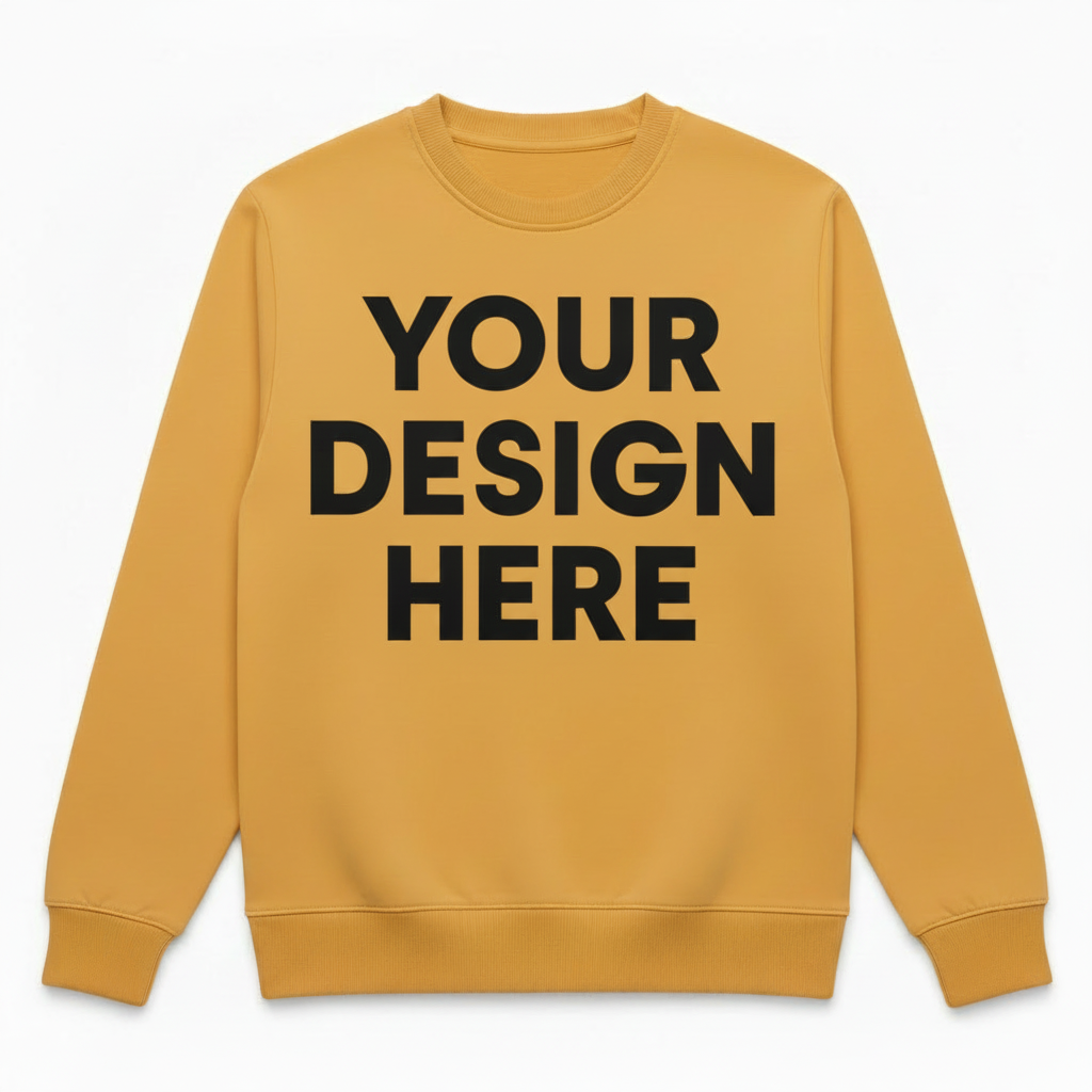 Yellow Sweatshirt Front with Design