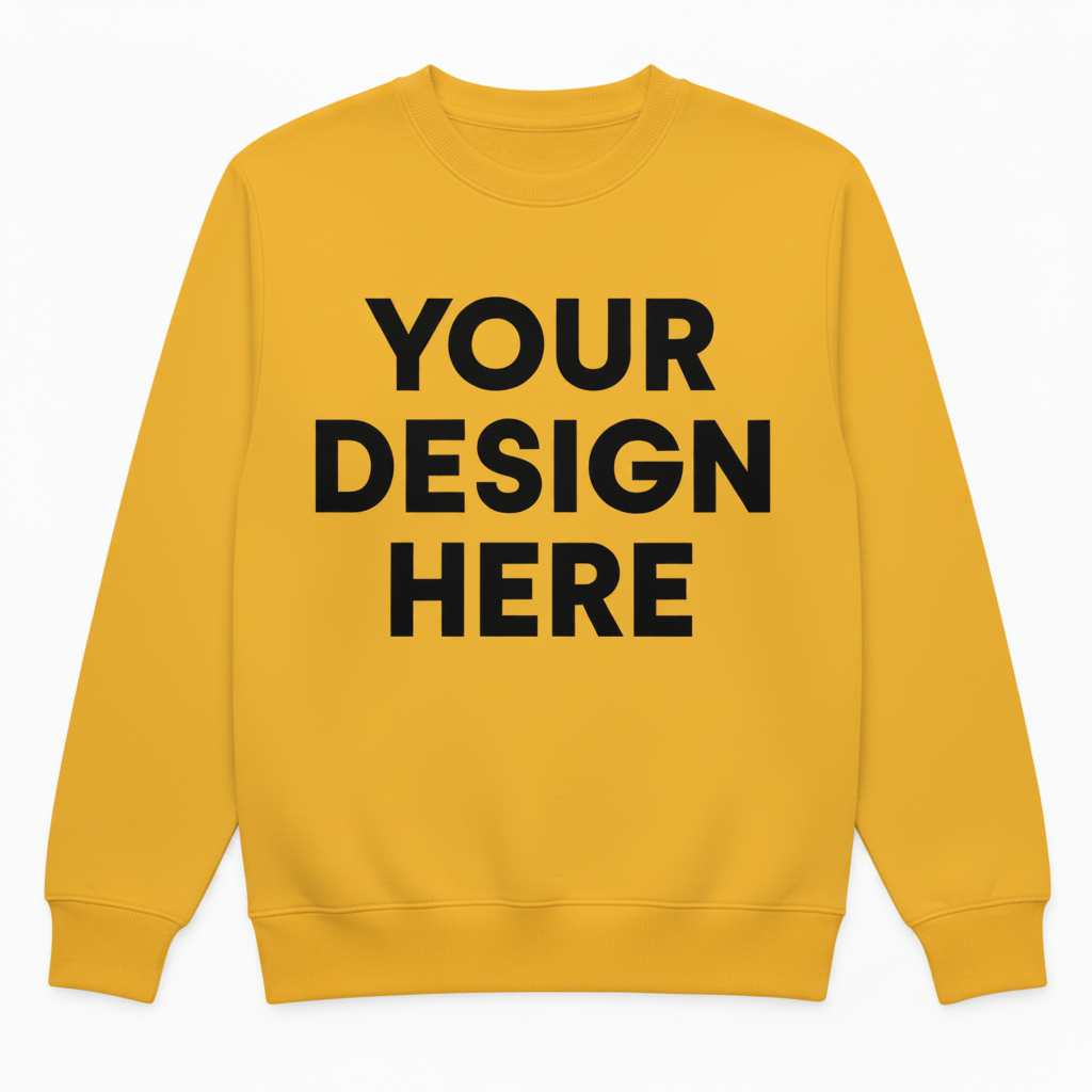Yellow Sweatshirt Front with Design