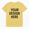Yellow t-shirt front black text